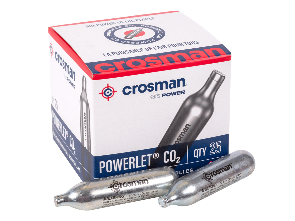Crosman 12 gram CO2, 25 Pack