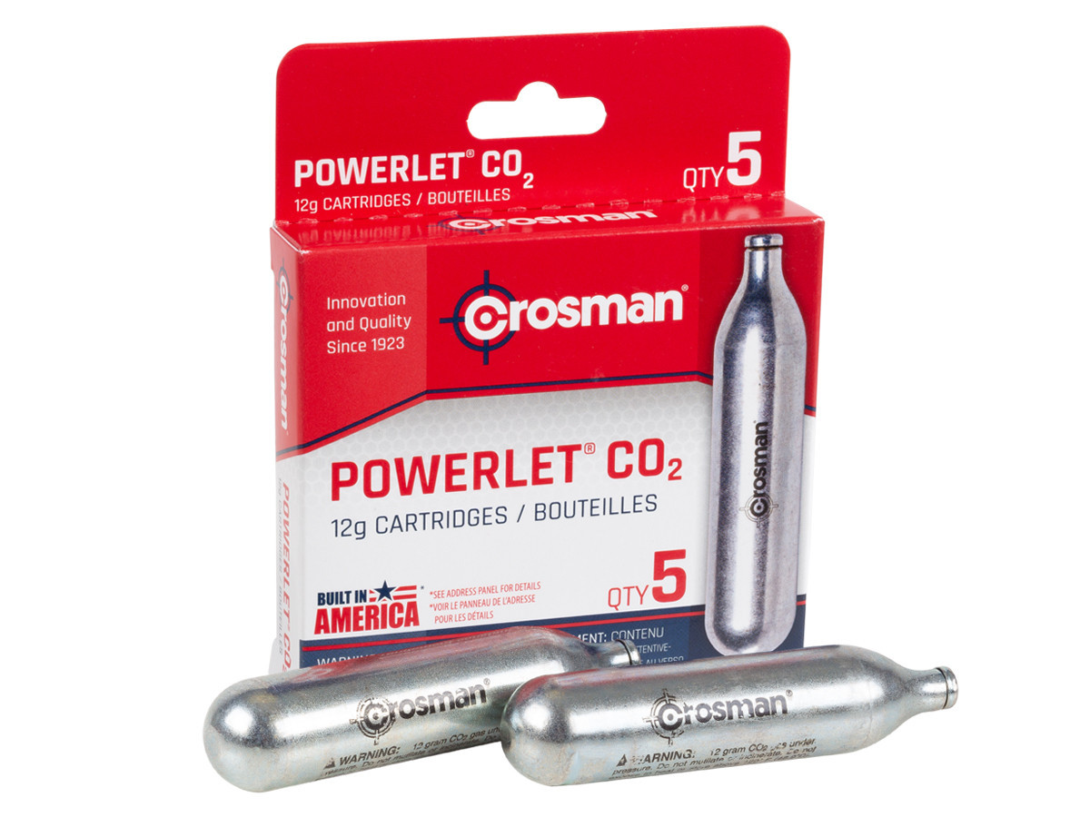 Crosman 12 gram CO2, 5 Pack