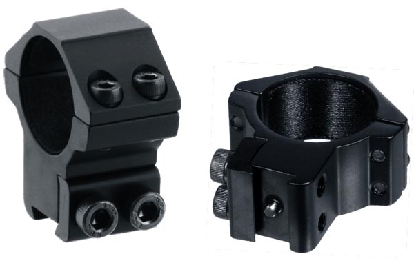 Hammers SR122S See-Thru Scope Rings – 1 Inch – 3/8 Dovetail – High Profile – Airgun/Rifle