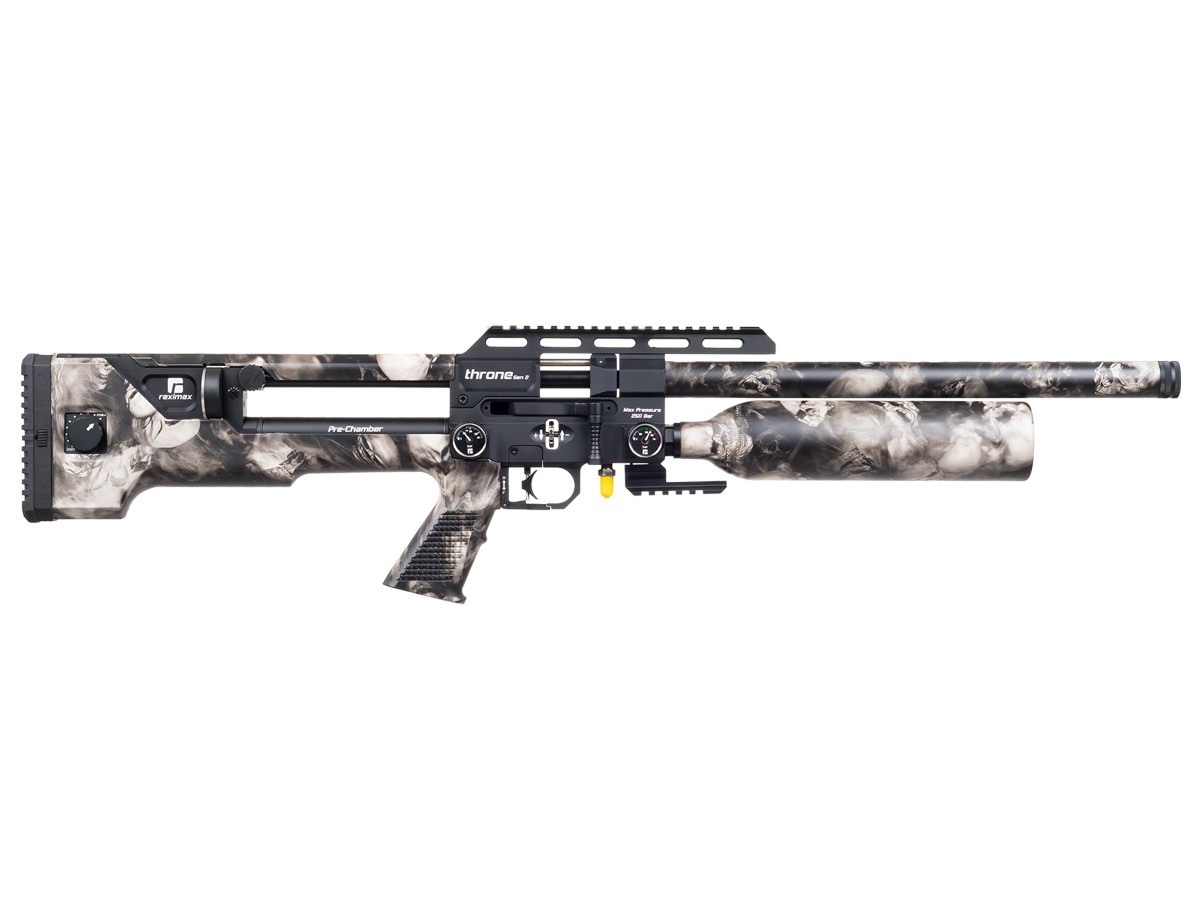Reximex Throne Gen 2 PCP Air Rifle Skull Camo, .22 Caliber