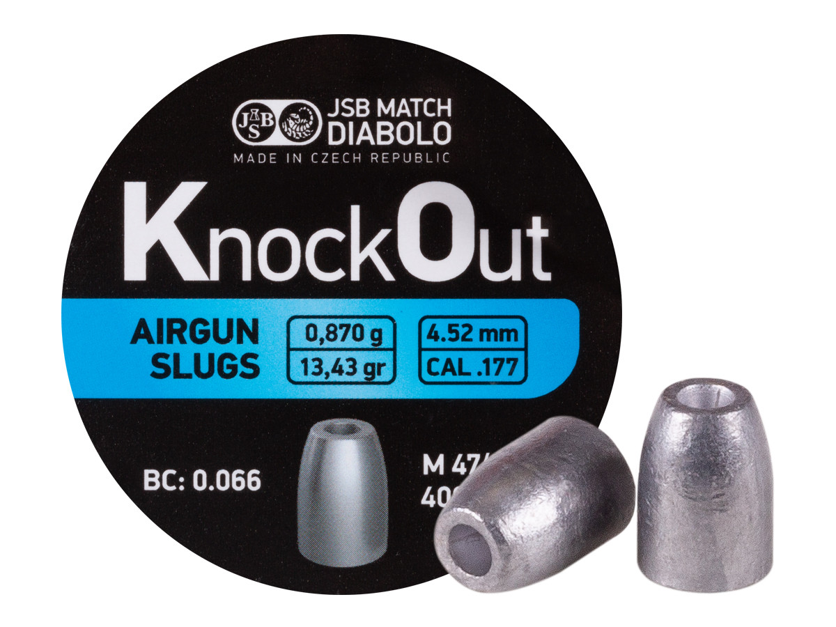 JSB KnockOut Slugs, .177cal, 13.43 gr - 400 ct