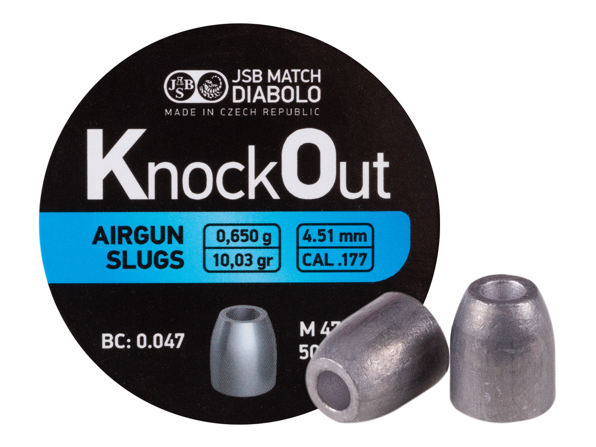 JSB KnockOut Slugs, .177cal, 10.03 gr - 500 ct