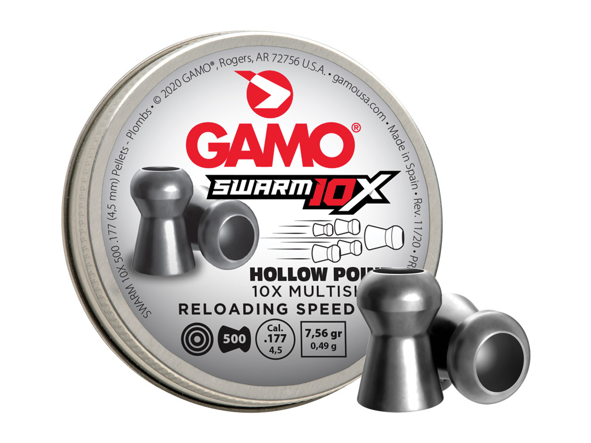 Gamo Swarm 10X Hollowpoint .177 Caliber, 7.56 Grains - 500 ct