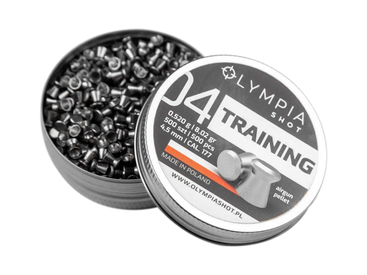 Olympia Shot Training Pellets, .177cal, 8.02gr, Wadcutter - 500ct