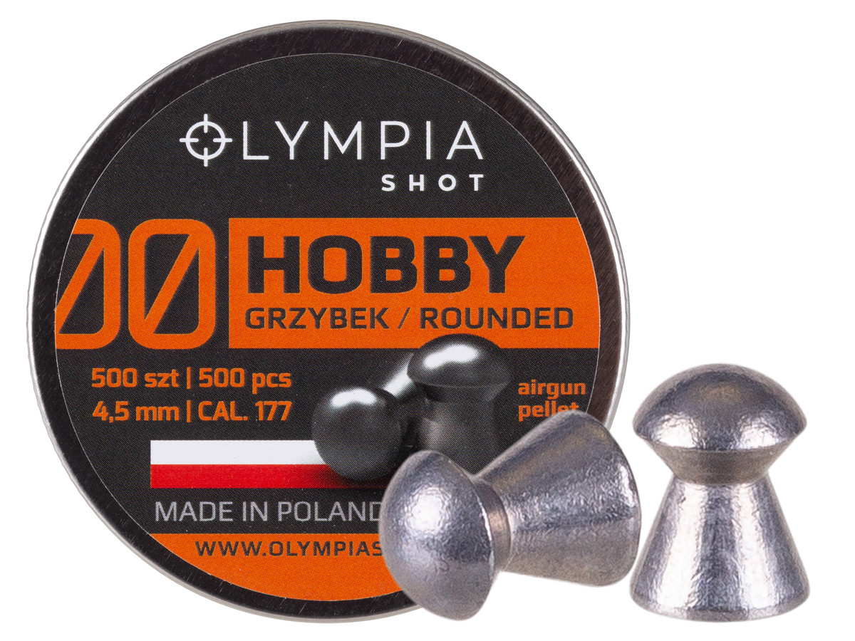 Olympia Shot Hobby Pellets, .177cal, 7.87gr, Round Nose - 500ct