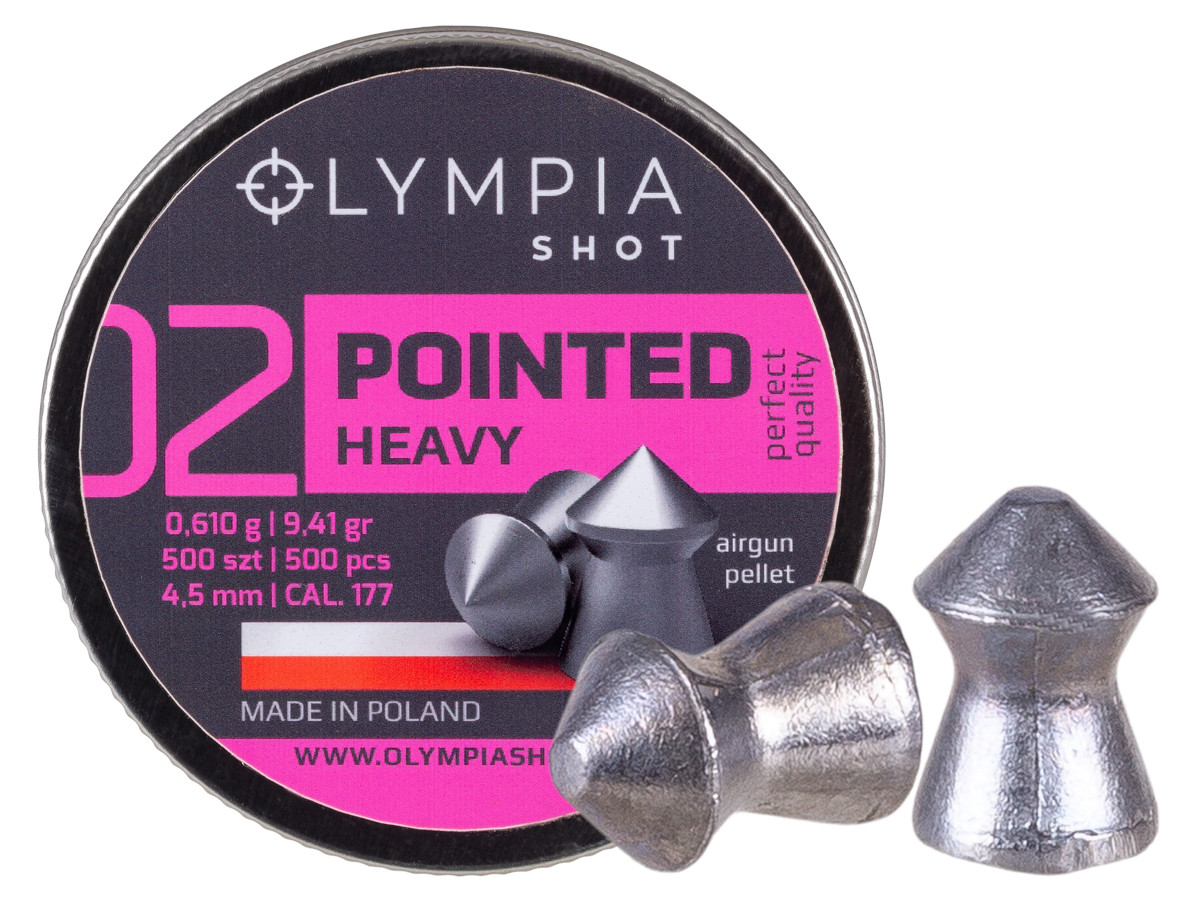 Olympia Shot Pointed Pellets, .177cal, Heavy, 9.41gr - 500ct