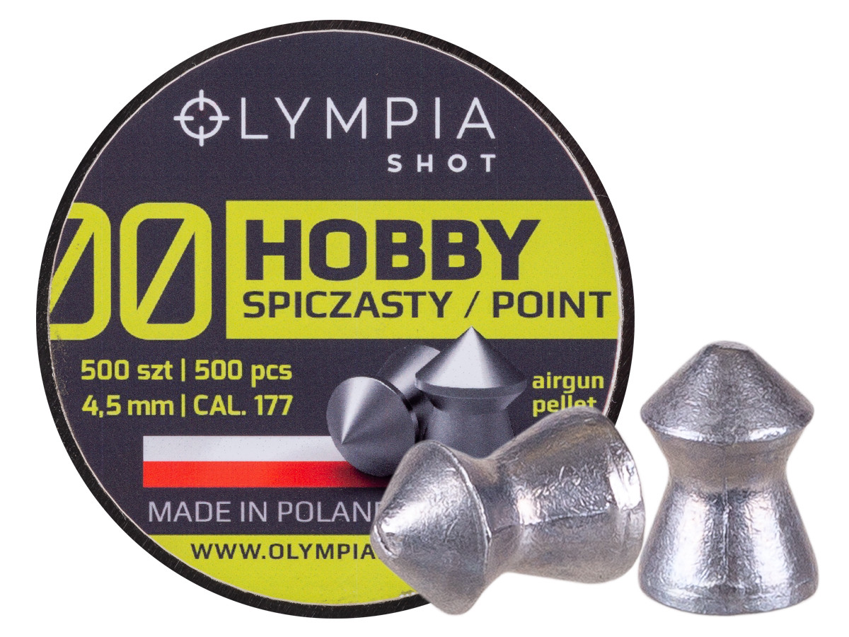 Olympia Shot Hobby Pellets, .177cal, 8.26gr, Pointed - 500ct