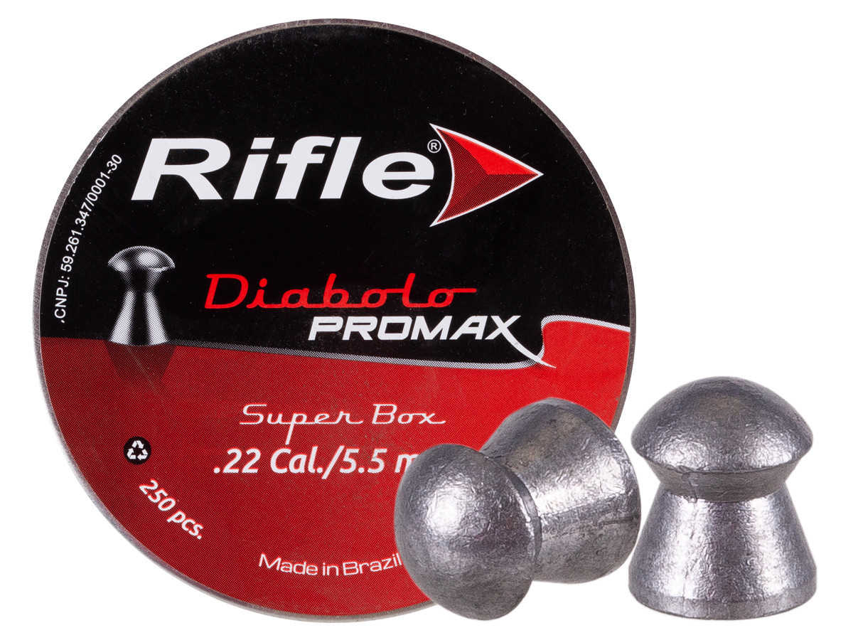 Rifle PROMAX Pellets, .22cal, 14.5gr, Round Nose - 250ct