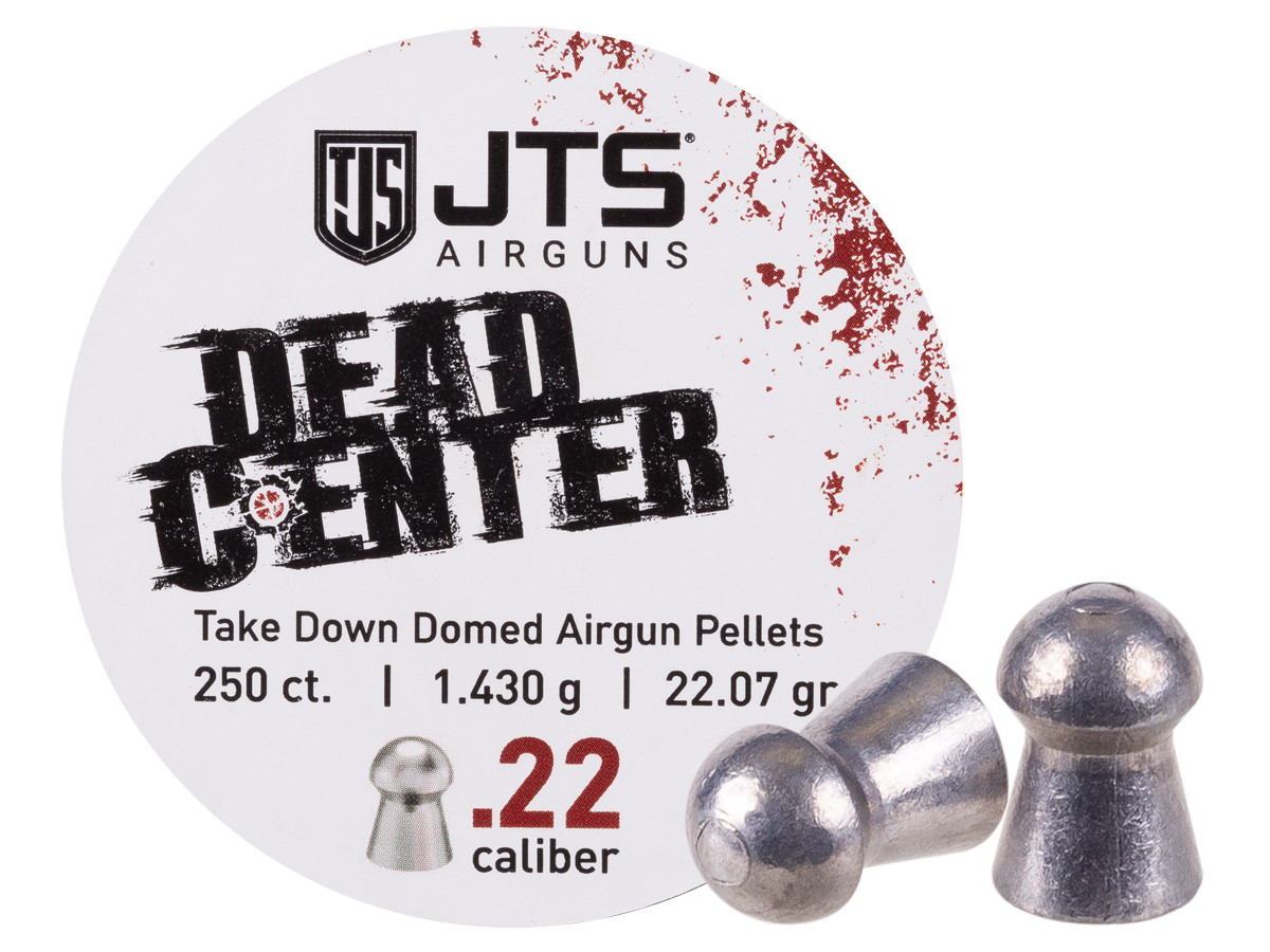 JTS Dead Center Precision Domed Pellets .22 cal, 22.07 gr - 250ct
