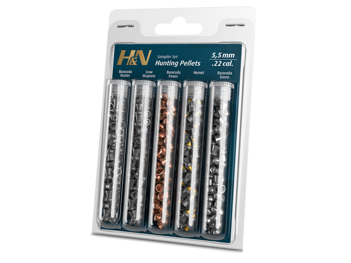H&N Hunting Sampler, .22 Cal, 5 Types