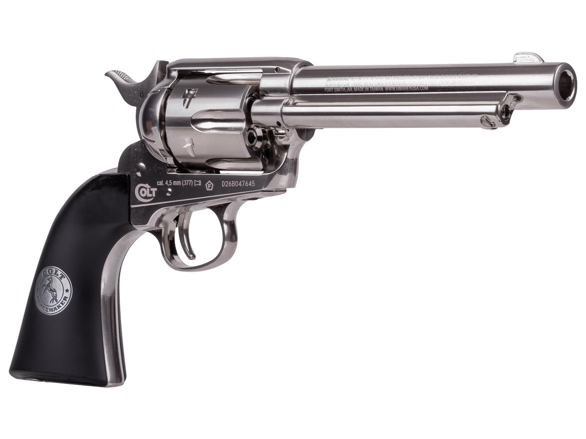 Colt Peacemaker SAA Pellet Revolver, Nickel | Airgun Depot