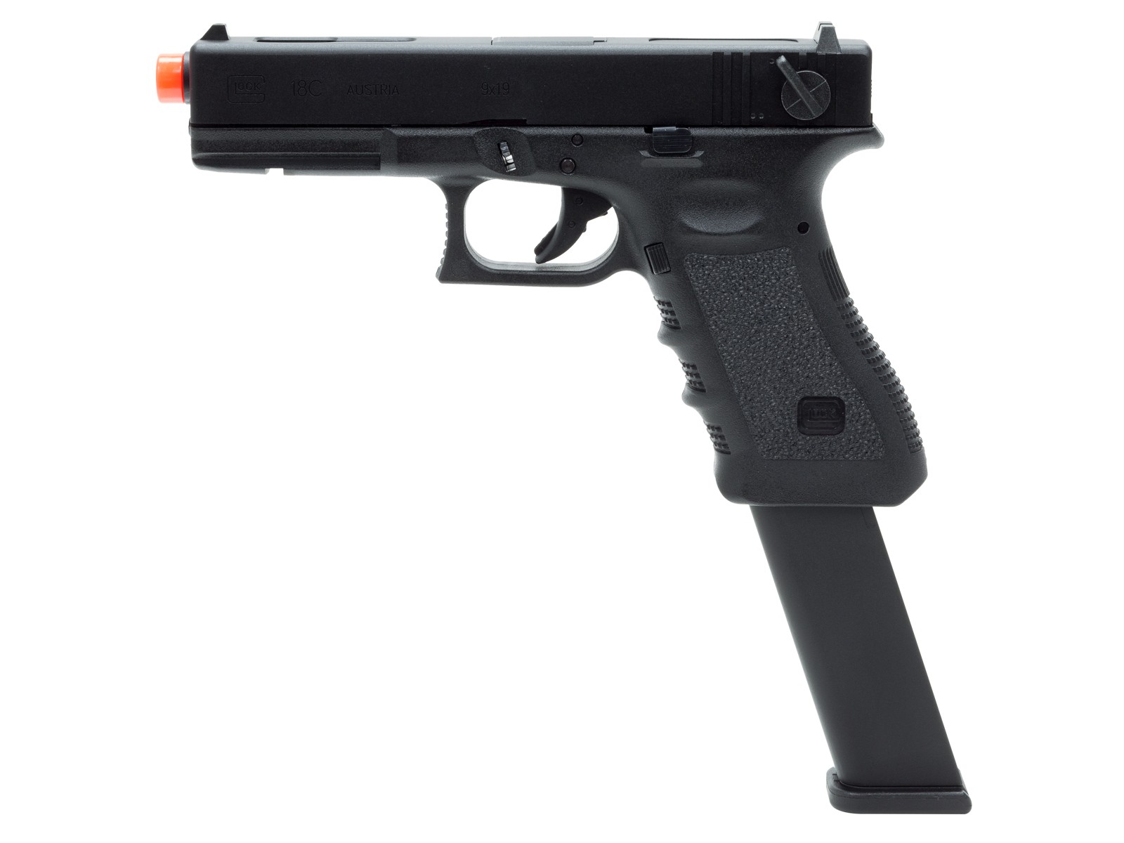 GLOCK G18C Gen3 GBB Airsoft Pistol, Extended Mag
