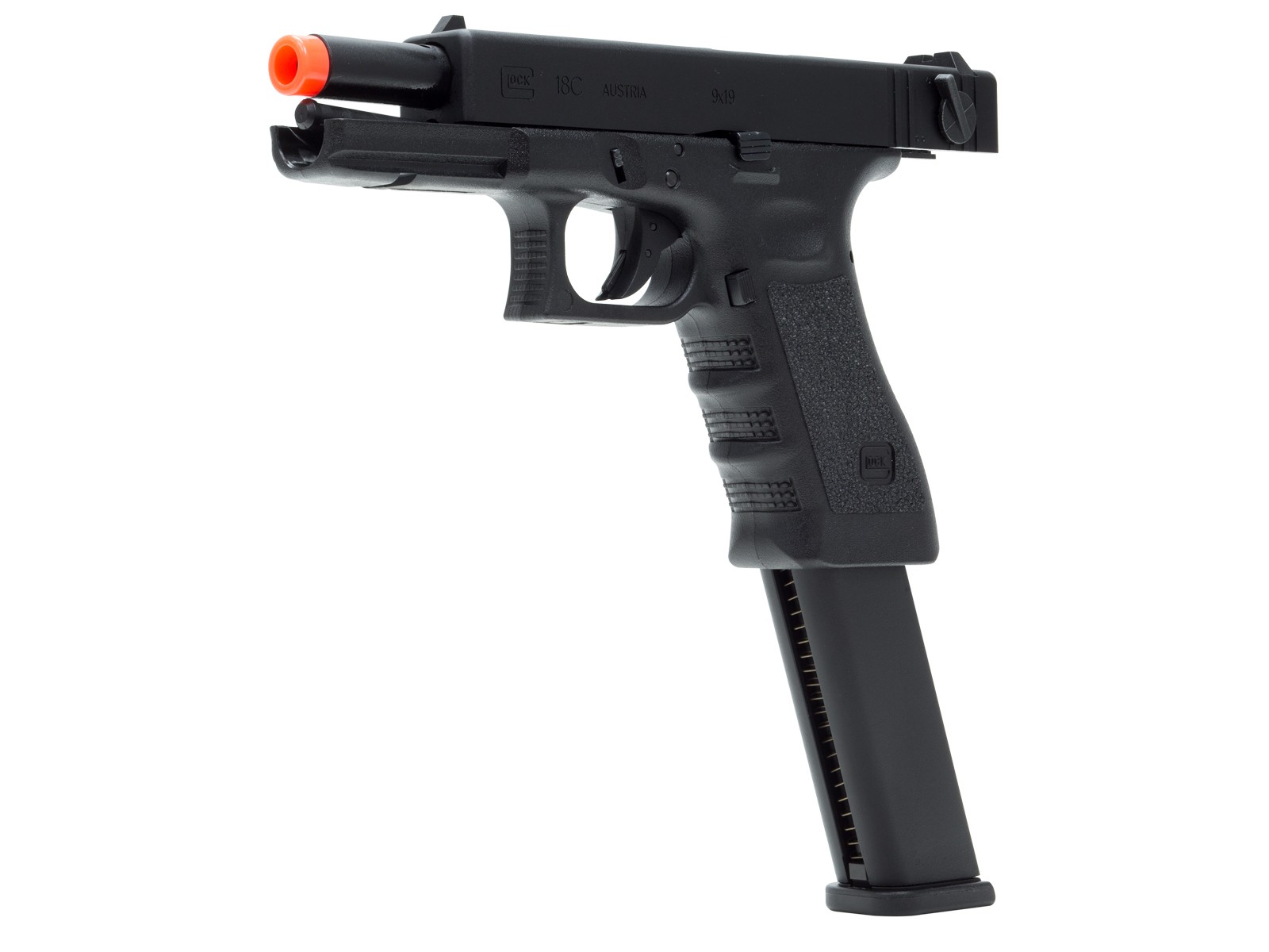 GLOCK G18C Gen3 GBB Airsoft Pistol, Extended Mag