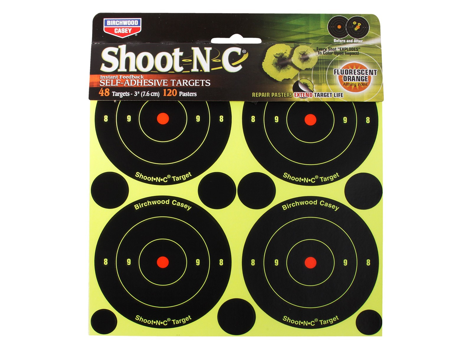 Birchwood Casey Shoot-N-C 3" Bullseye Targets