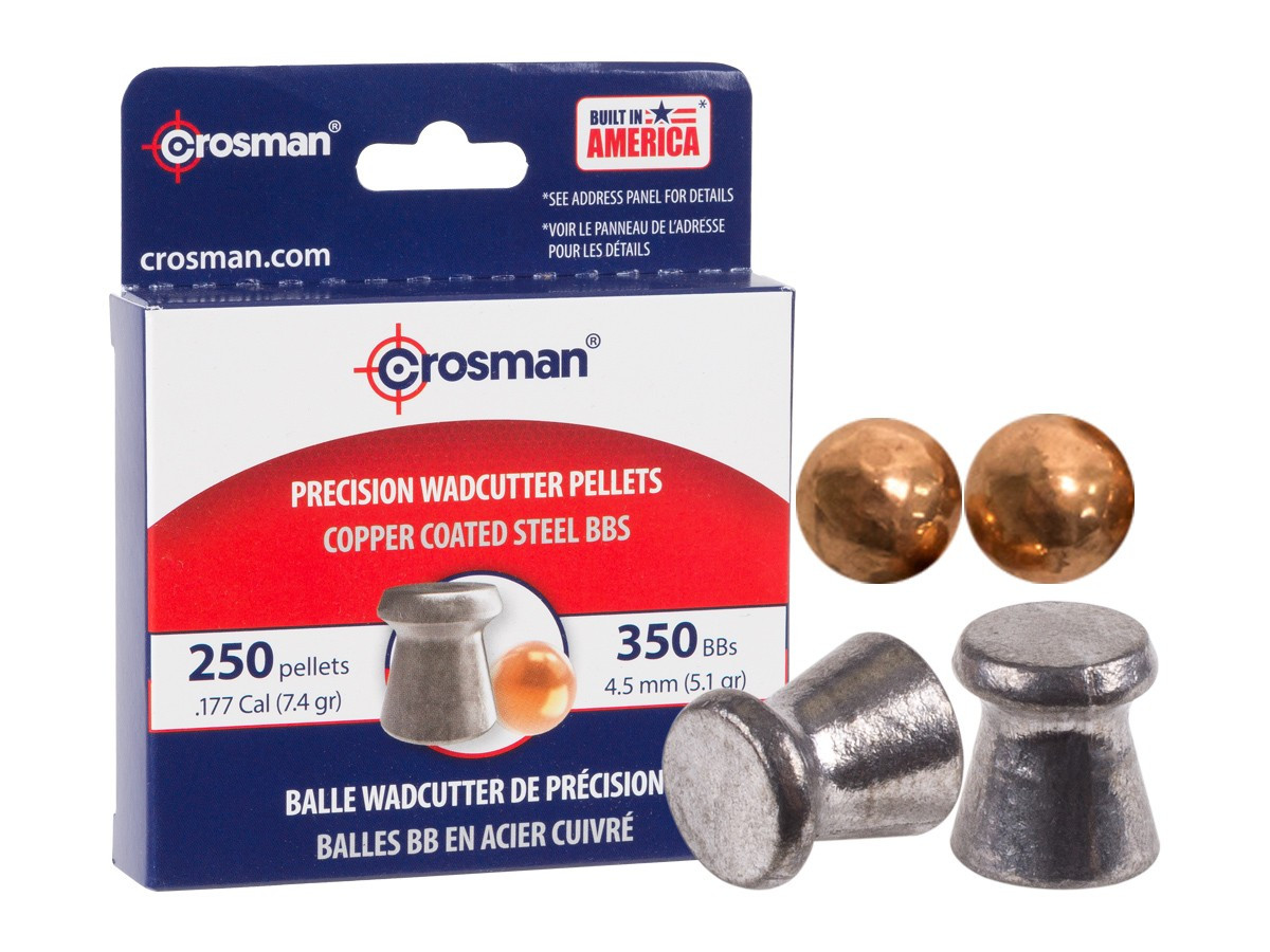 Crosman Dual Ammo BBs & Wadcutter Pellets, .177 Cal