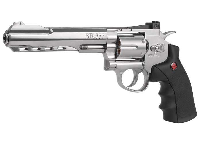 Crosman SR357 BB Revolver, Nickel