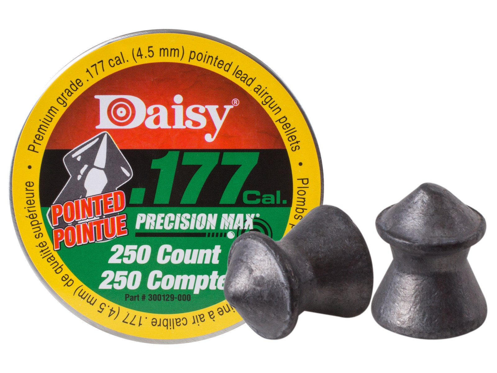Daisy Precision Max Pointed .177 Cal, 7.2 gr - 250 ct