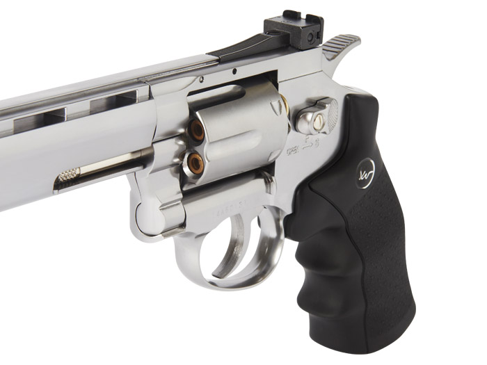 Details about   Dan Wesson CO2 BB Revolver Silver 8" With Weaver Rail & 6 Shells 0.177 Caliber 