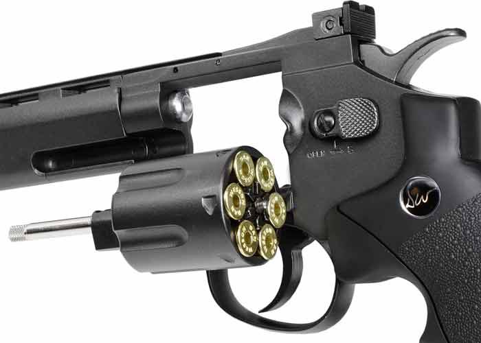 New 45 MAG 6 INCH AIRSOFT BB Gun PISTOL Revolver Black New play Toy Replica 