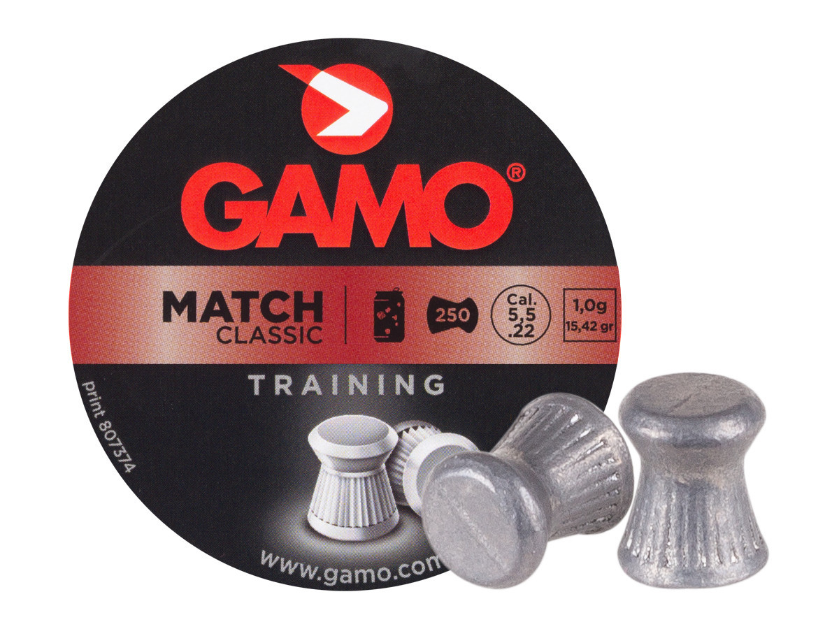 Gamo Match, .22 Cal, 15.43 gr - 250ct