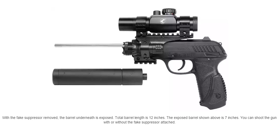 ✓ GAMO PT-85 blowback socom tactical - pistola de balines de plomo (CO2) 