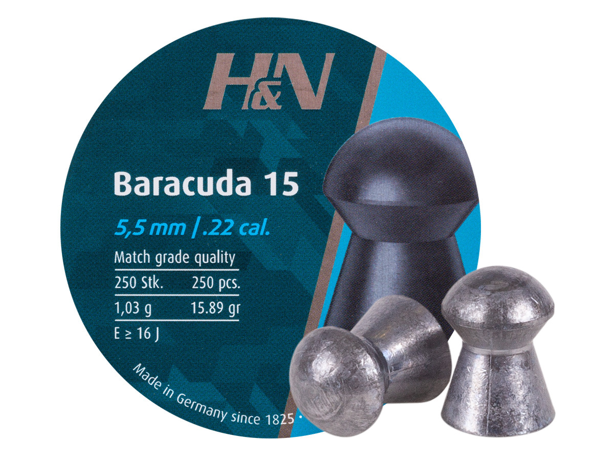 H&N Baracuda 15 .22 Cal, 15.89 gr - 250 ct