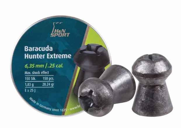 H&N Baracuda Hunter Extreme .25 Cal, 28.24 gr - 150 ct