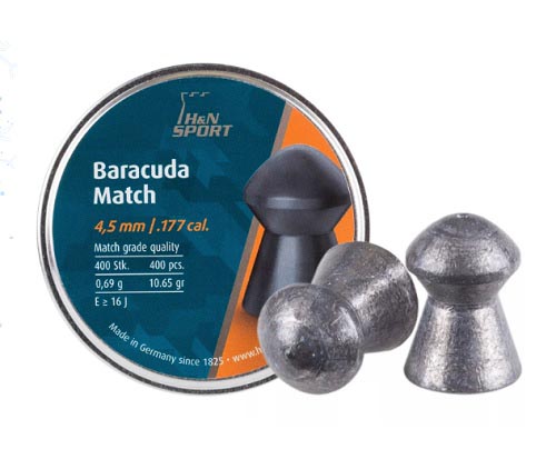 H&N Baracuda Match (4.52mm) .177 Cal, 10.65 gr - 400 ct