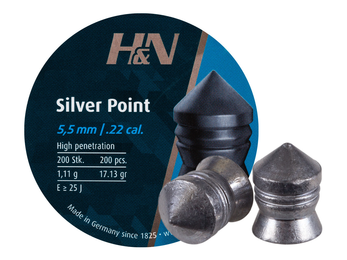 H&N Spitzkugel Pointed .22 Caliber Airgun Pellets - 16.05 Grains (200 Count)