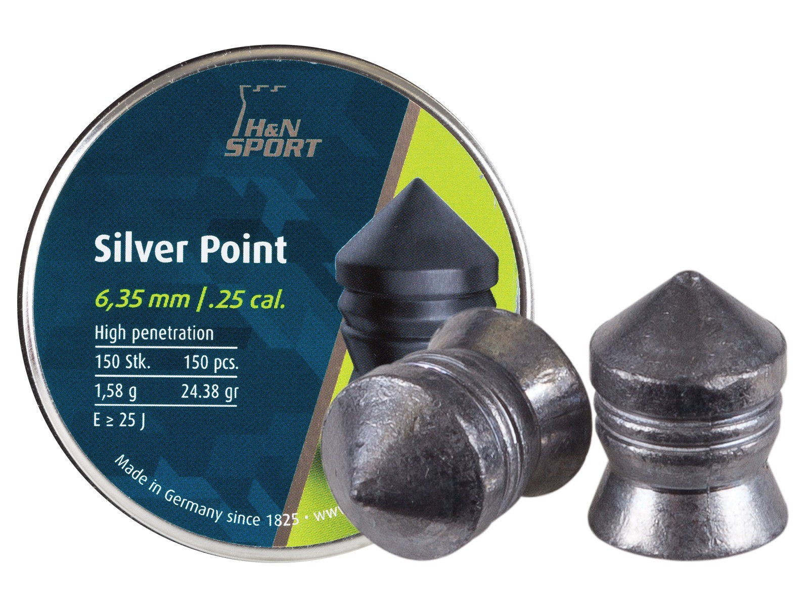 H&N Silver Point .25 Cal, 24.38 gr - 150 ct