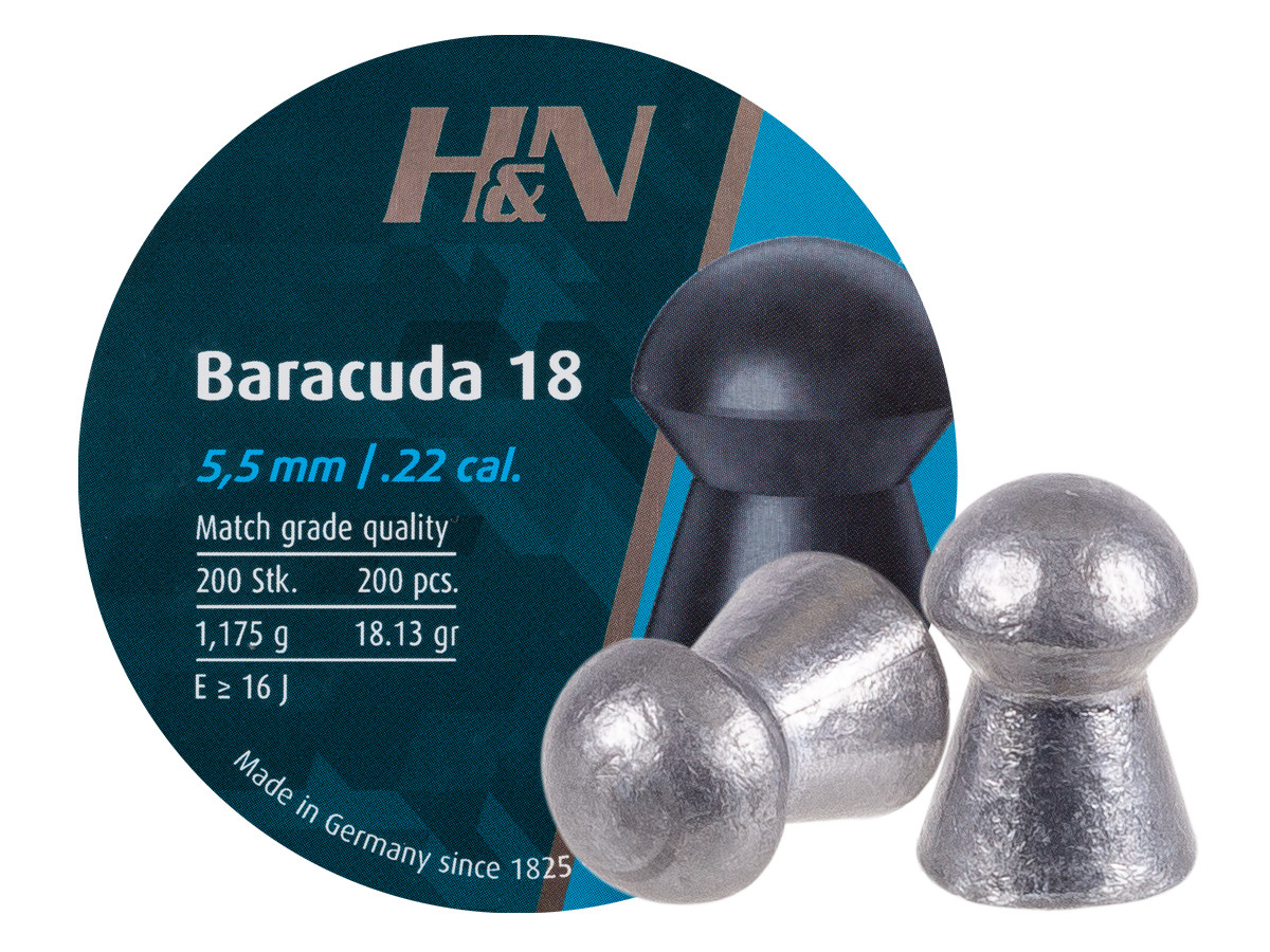 H&N Baracuda 18 .22 Cal, 18.13 gr - 200 ct