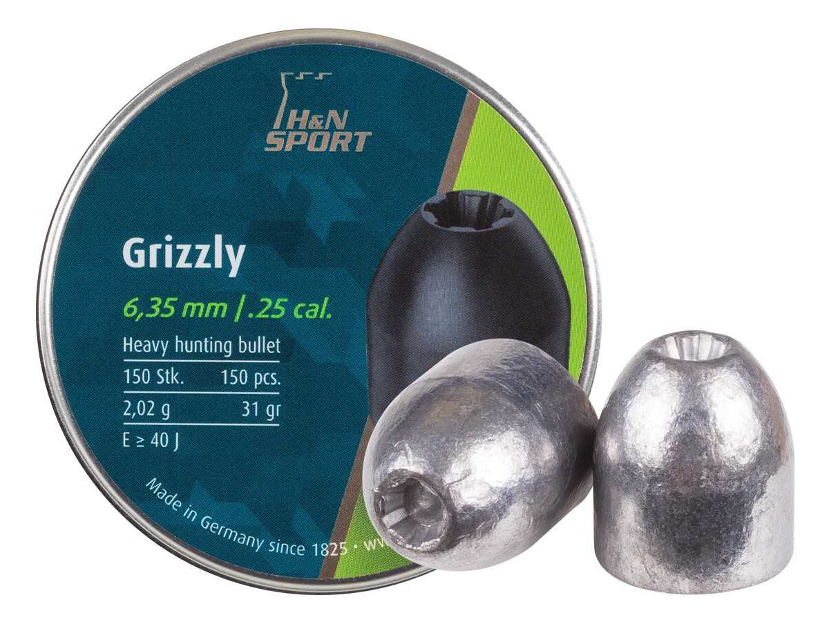 H&N Grizzly .25 Cal, 31 gr - 150 ct