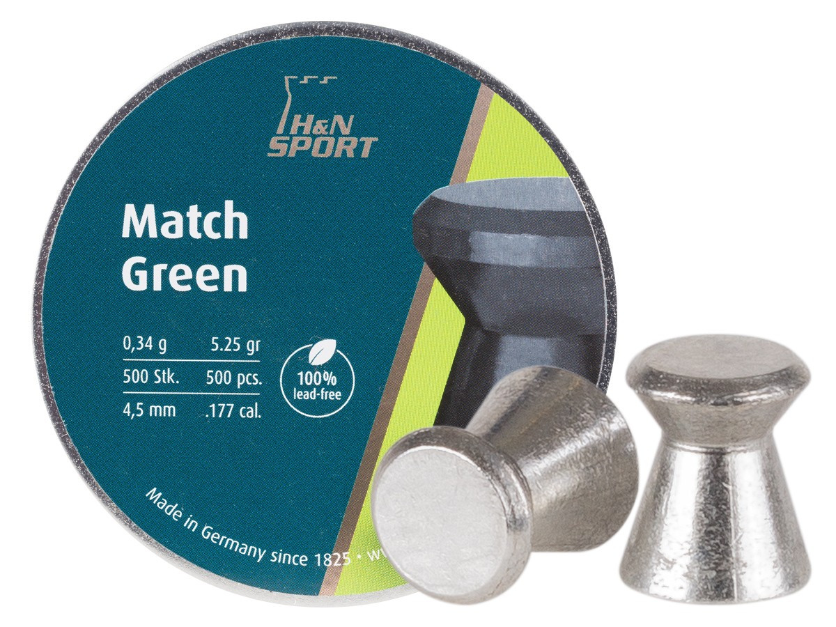 H&N Match Green .177 Cal, 5.25 gr - 500 ct