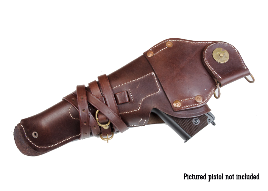 US Cavalry Emblem 1911 Open Top Leather Holster AIRSOFT COSPLAY 