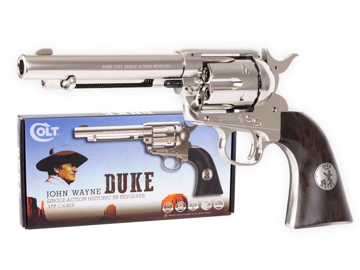 John Wayne Colt Peacemaker Pellet Revolver, Nickel