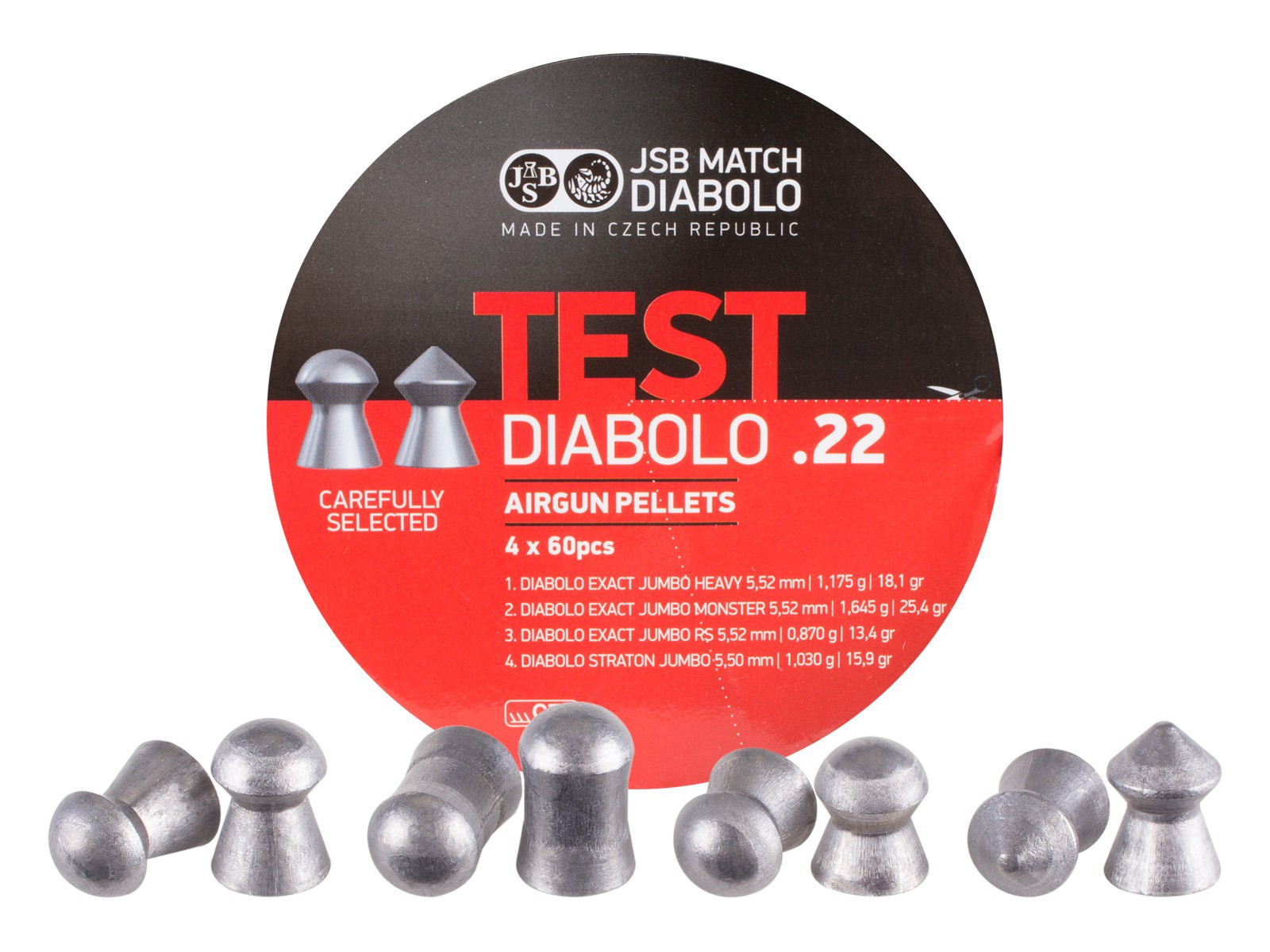 JSB Diabolo Exact Sampler Testing Set .22 Cal - 240 ct