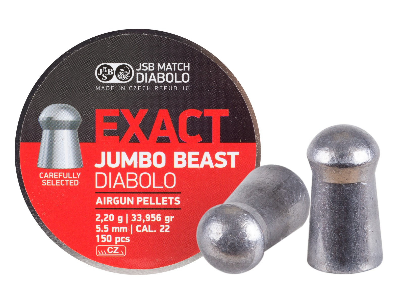 JSB Diabolo Exact Jumbo Beast .22 Cal, 33.96 gr - 150 ct