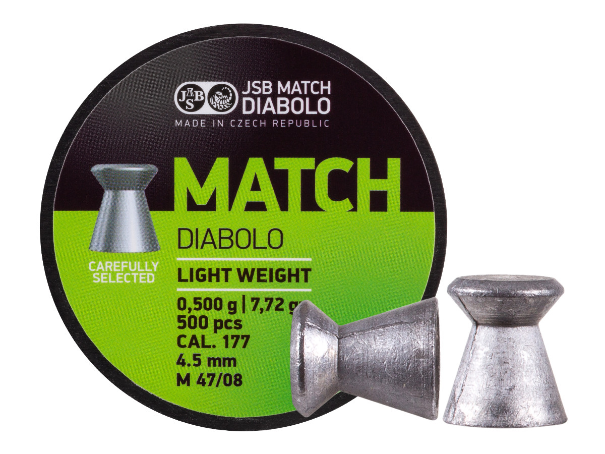 JSB Green Match Light Weight .177 Cal, 7.72 gr - 500 ct