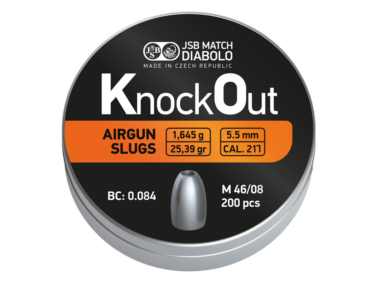 Jsb Knockout Slugs 217 Cal 25 39 Gr 0ct Airgun Depot