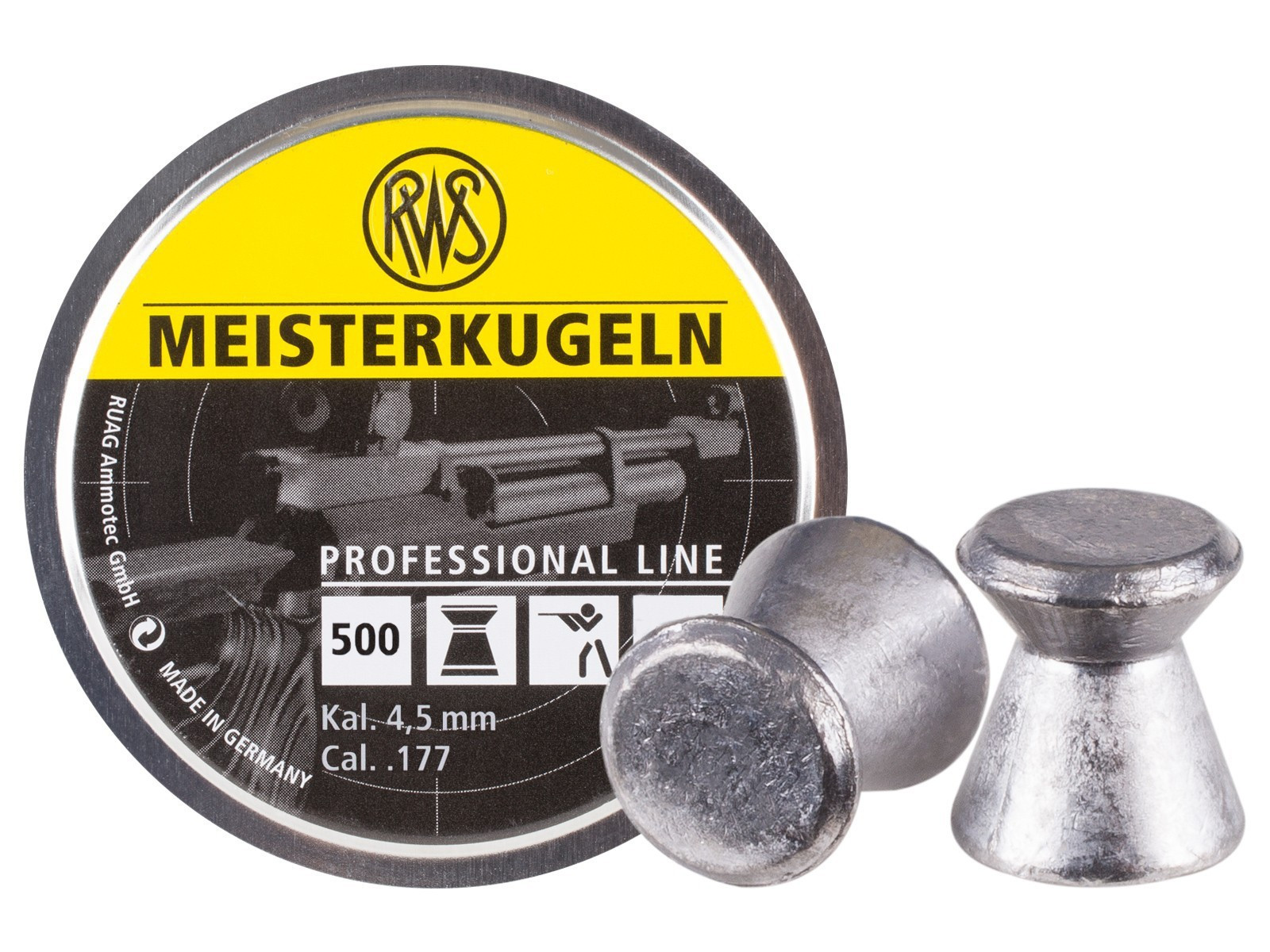 RWS Meisterkugeln .177 Cal, 8.2 gr  - 500 ct