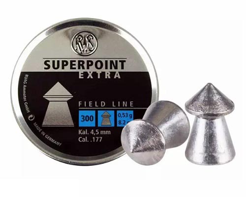 RWS 300 Count SUPER POINT EXTRA Pointed 4.5mm .177 Caliber Pellets GERMANY 