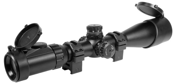 UTG 3-12X44 30mm Compact Scope w/ AO/ 36-color Glass Mil-dot